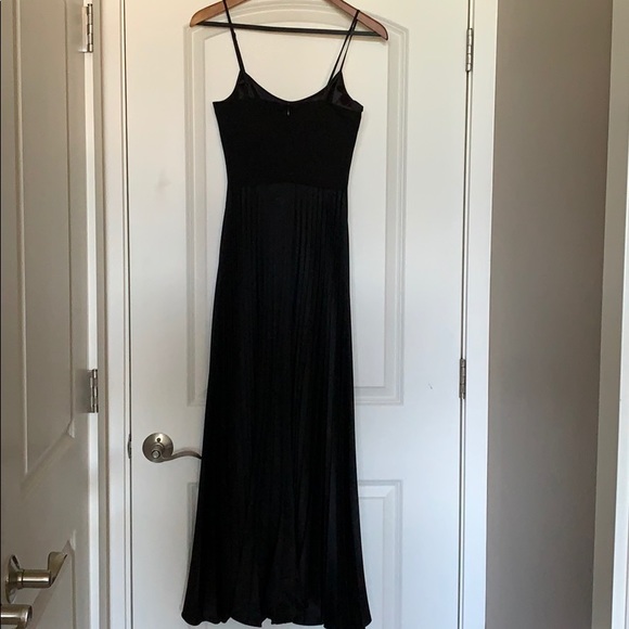 Lillie Rubin Black Formal Pleated Maxi Dress - Picture 2 of 4